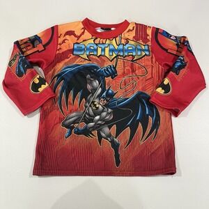 Vintage Batman AOP Long Sleeve Polyester Shirt Size 5 T (5T)